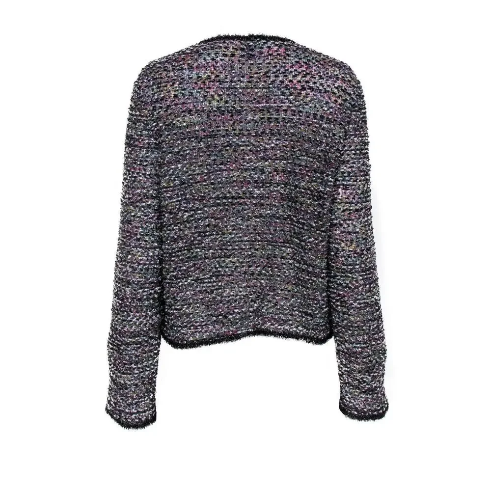 Missoni - Multicolored Metallic Knit Open Cardigan Sz S - Picture 3 of 3